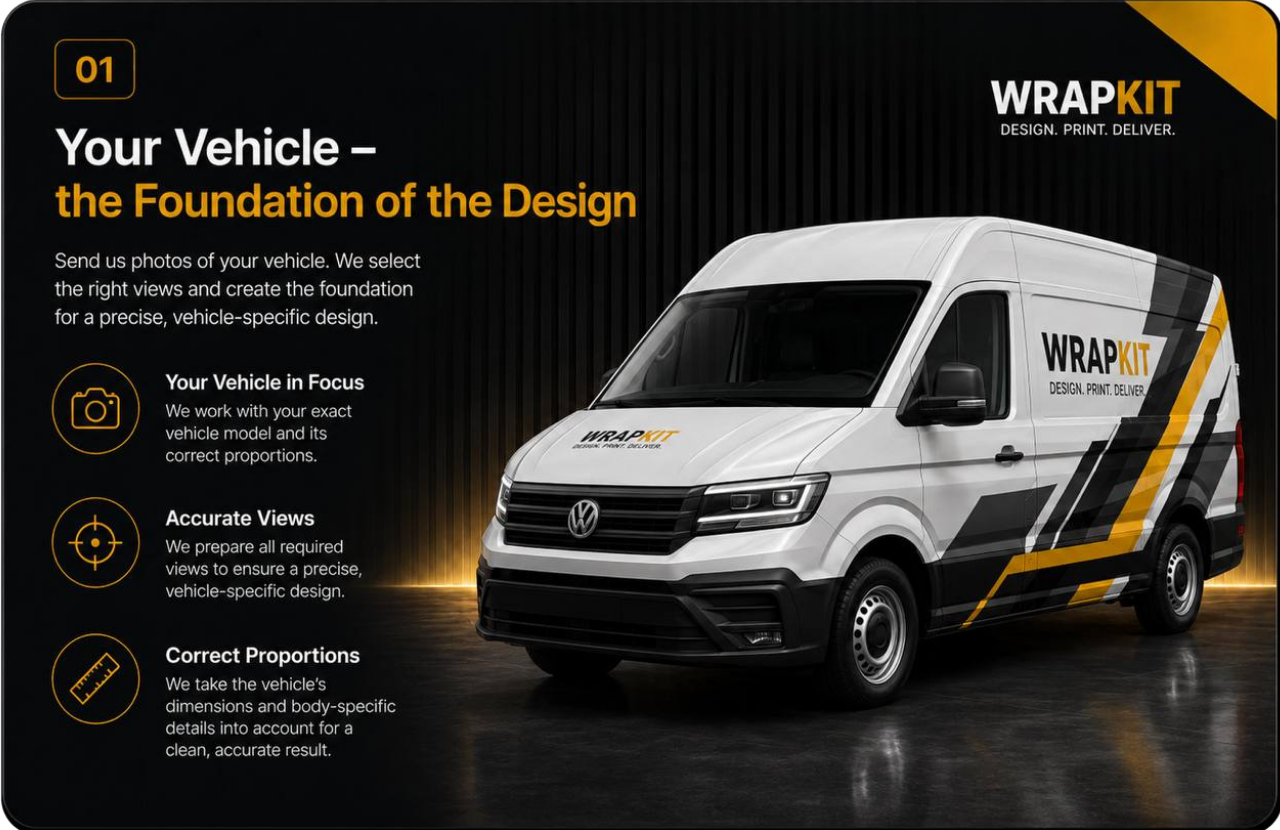 Vehicle assessment before creating the wrap design