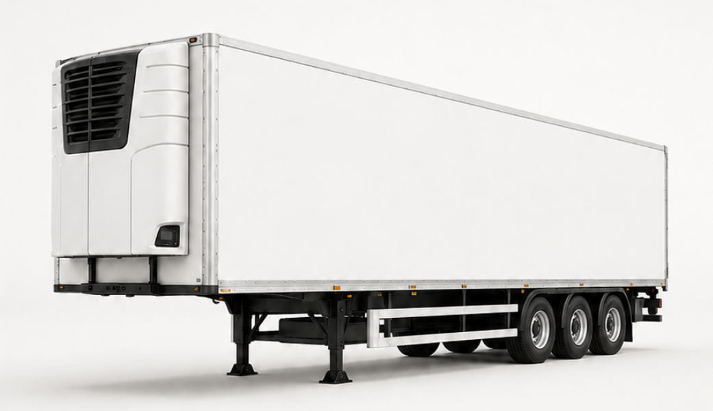 Rigid-sided refrigerated semi-trailer