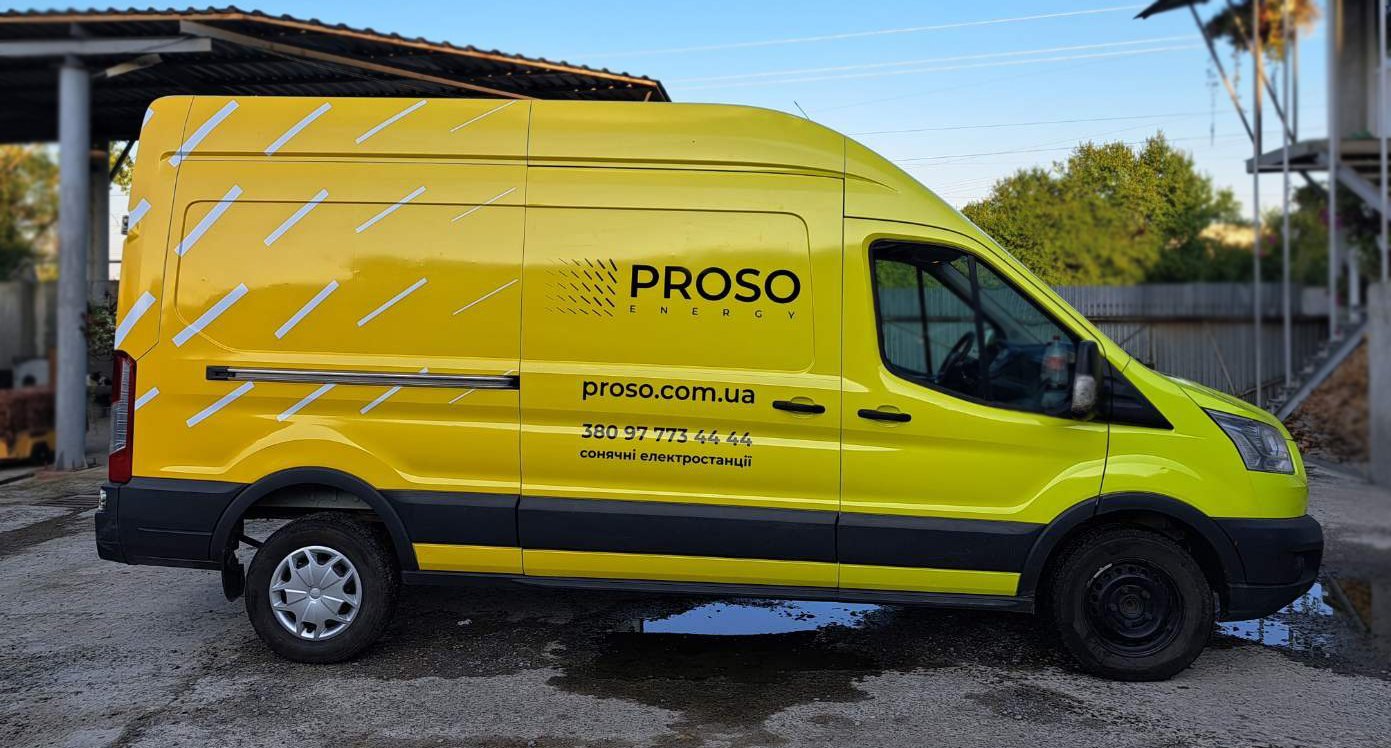 Vehicle wrap design for Proso — project by WRAPKIT